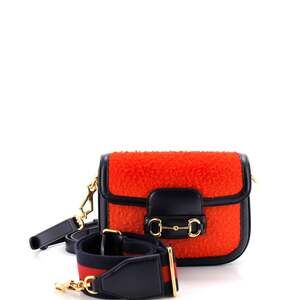 Gucci Horsebit Shoulder Bag Wool Mini #244183G12B